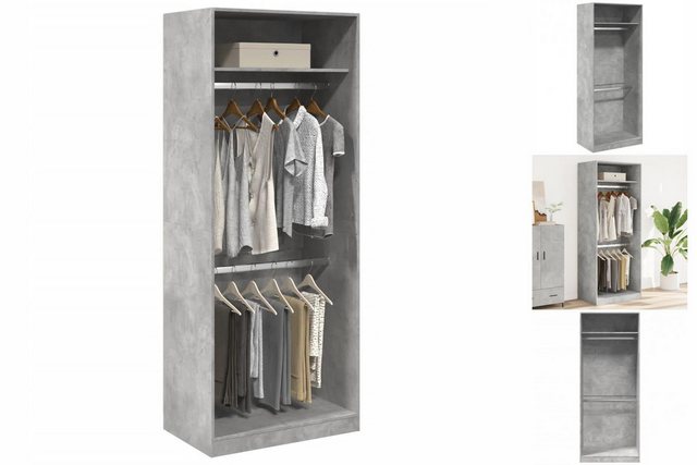 vidaXL Kleiderschrank Kleiderschrank Betongrau 80x50x200 cm Holzwerkstoff günstig online kaufen