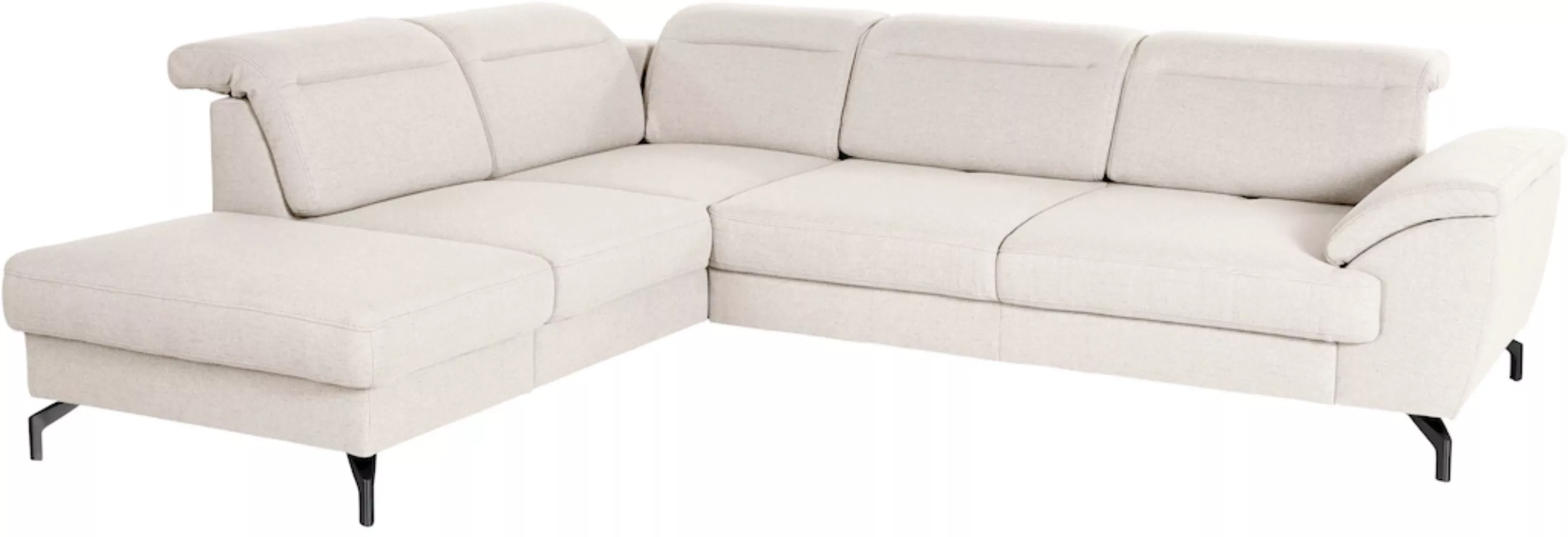 sit&more Ecksofa "Percy L-Form", 12 cm Fußhöhe, Sitztiefenverstellung, wahl günstig online kaufen