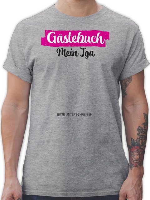 Shirtracer T-Shirt JGA Gästebuch I Gästeliste Unterschreiben JGA Männer günstig online kaufen