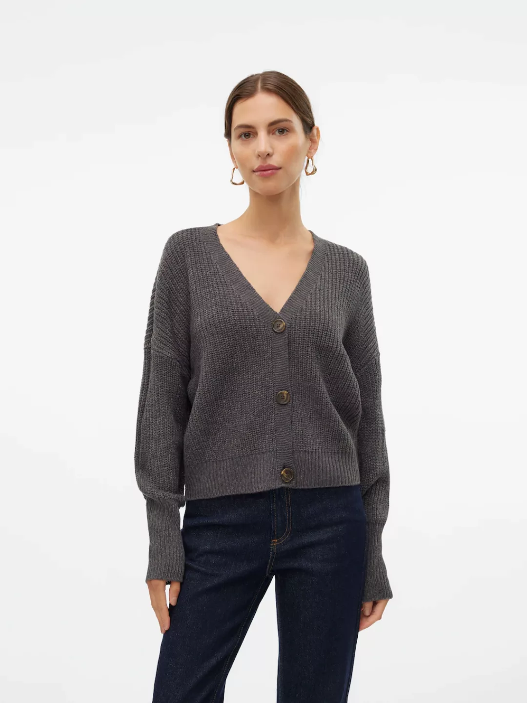 Vero Moda Strickjacke "VMLEA LS V-NECK CUFF CARDIGAN" günstig online kaufen