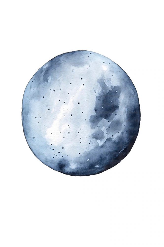 A.S. Création Leinwandbild "Blue Moon - Wandbild Weiß Blau Keilrahmen Kunst günstig online kaufen