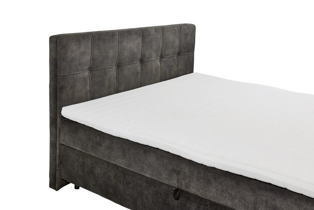 freiraum Boxspringbett VALETTA, Bettkästen, 7-Zonen, Topper, braun, 180x200 günstig online kaufen