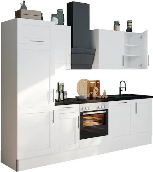 KOCHSTATION Küche »KS-Ahus«, 280 cm breit,wahlweise mit E-Geräten,MDF Front günstig online kaufen