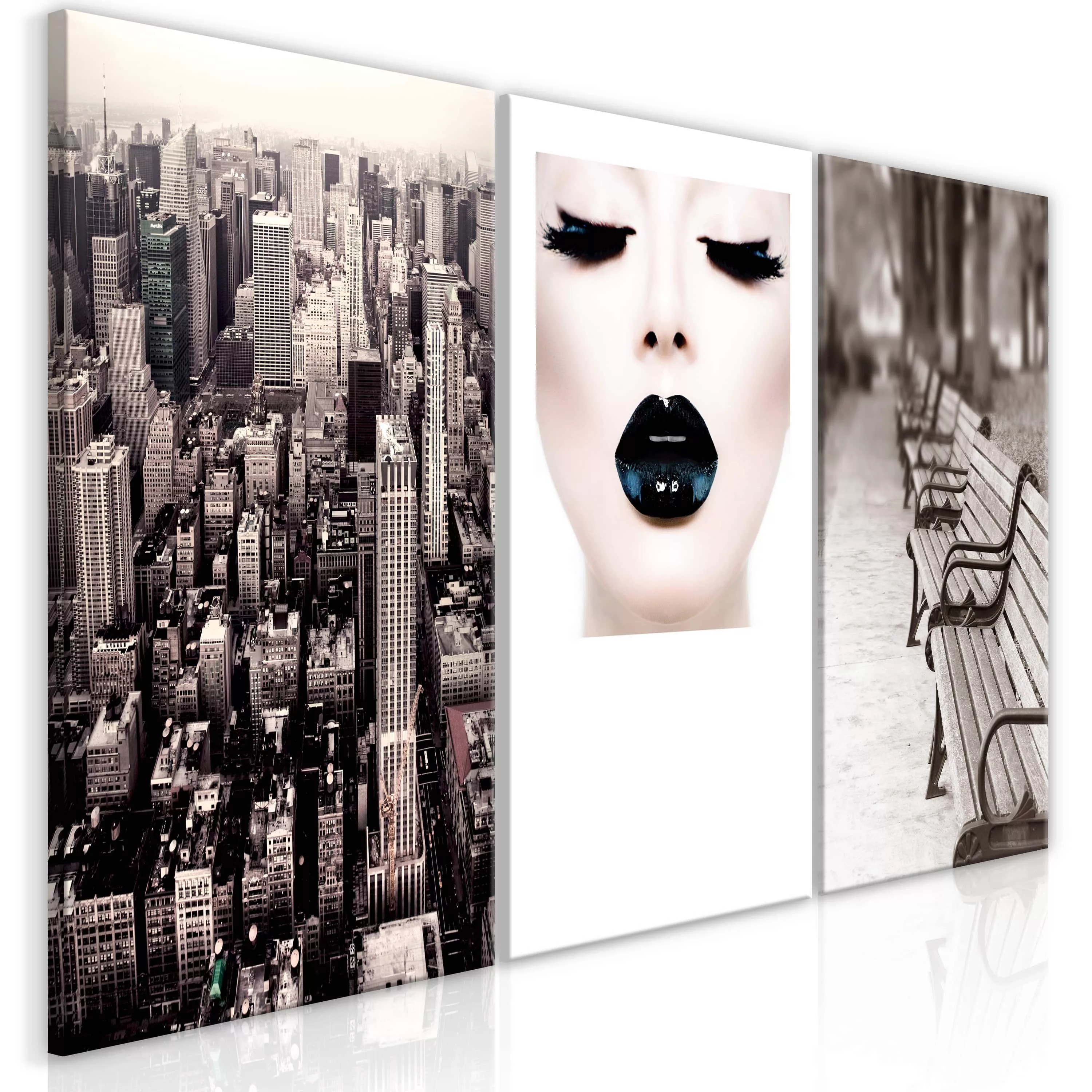 Wandbild - Faces of City (3 Parts) günstig online kaufen