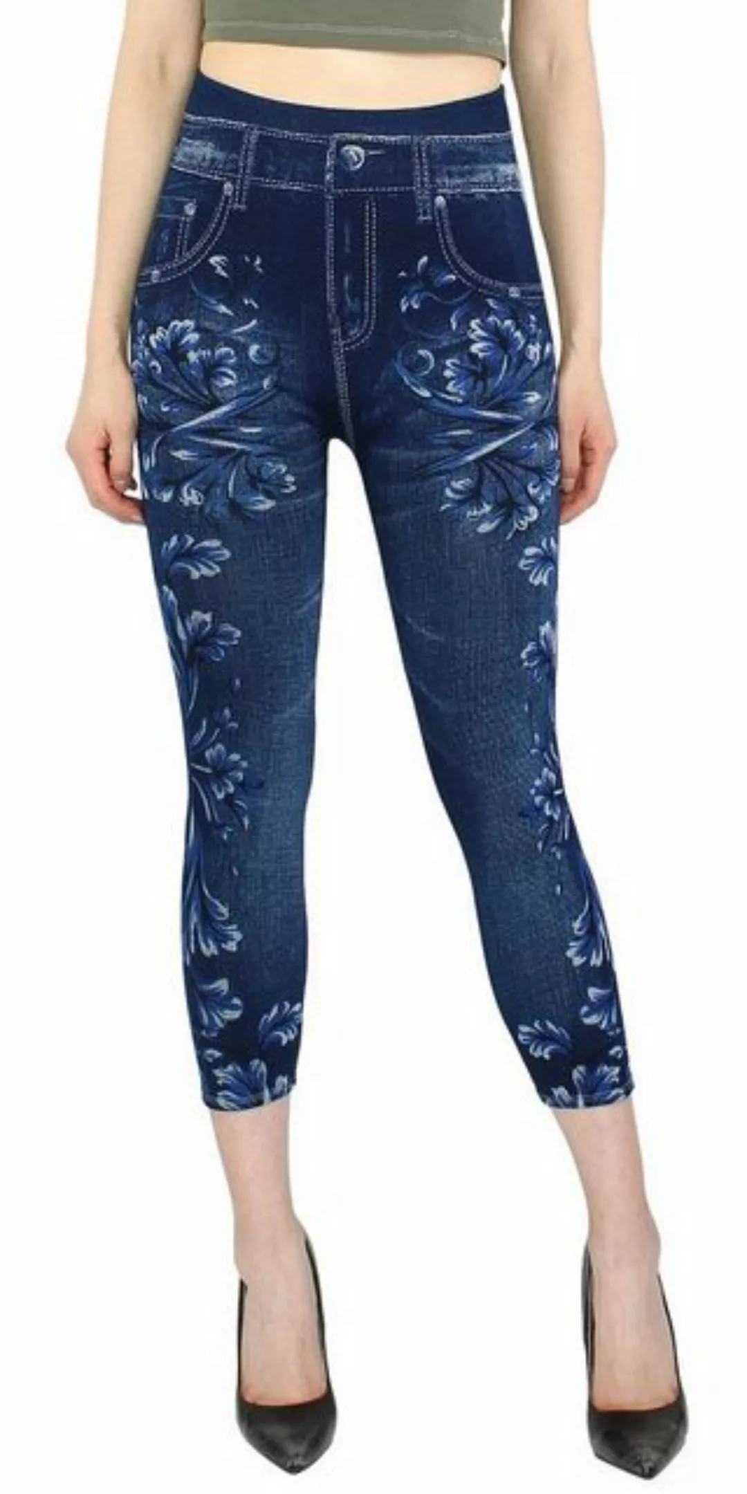 dy_mode 7/8-Jeggings Damen 7/8 Leggings Jeans Optik Capri Jeggings Sommer J günstig online kaufen