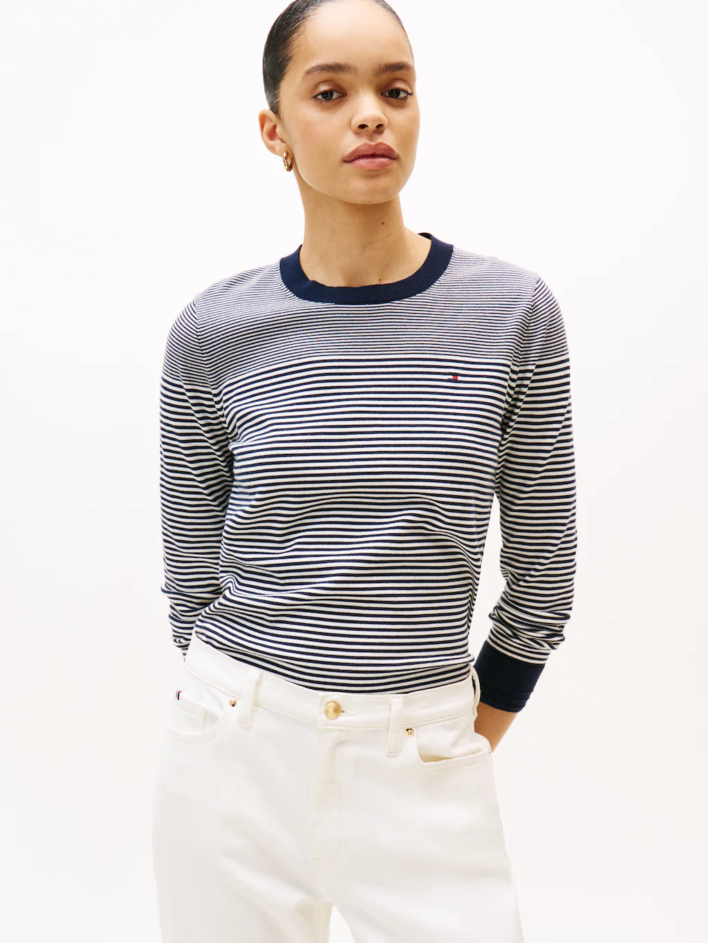 Tommy Hilfiger Rundhalspullover "CO JERSEY STITCH LS C-NK SWT", mit Logosti günstig online kaufen
