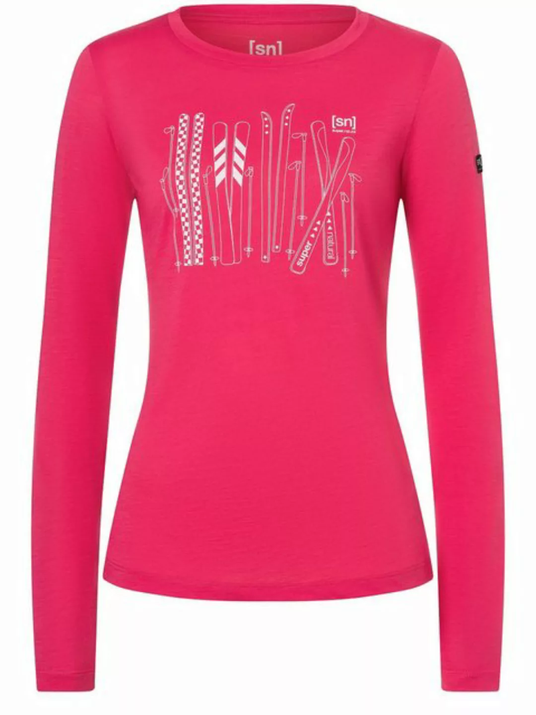 SUPER.NATURAL Sweatshirt für Damen, Merino FOURSKI Ski Motiv, atmungsaktiv günstig online kaufen