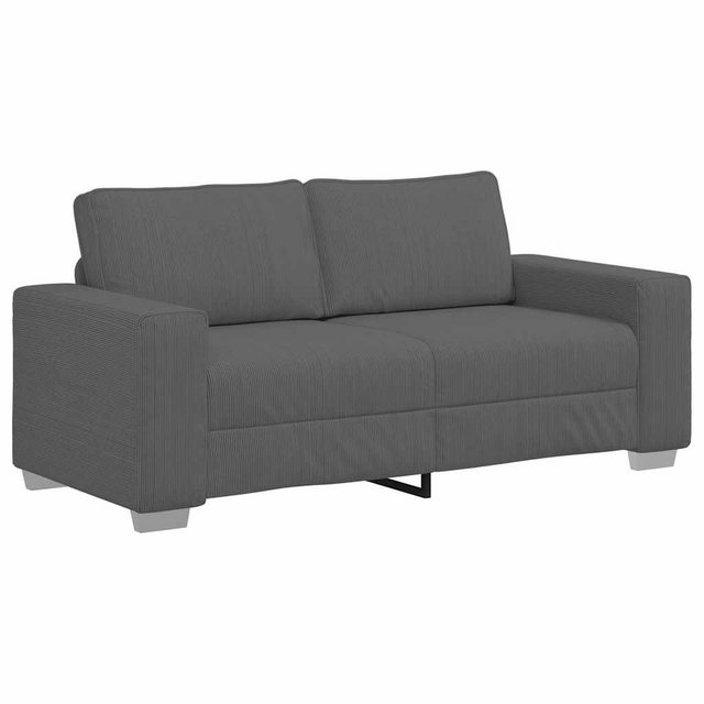 vidaXL Sofa Zweisitzer-Sofa Dunkelgrau 140 cm Cordstoff günstig online kaufen