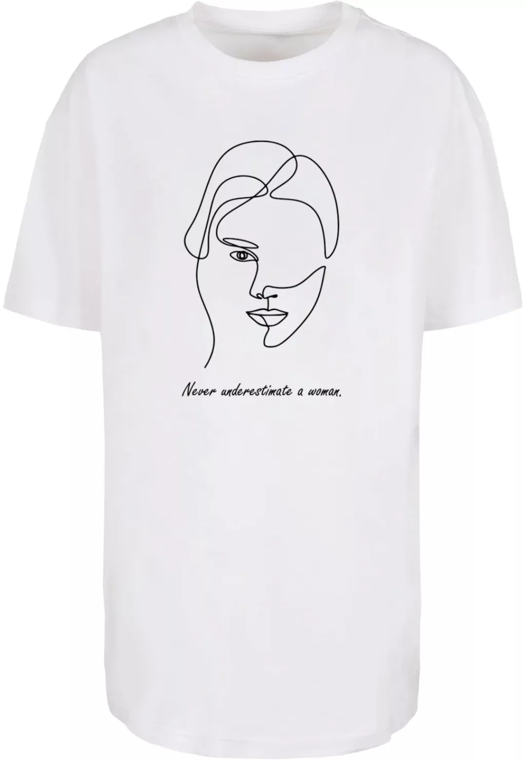 Merchcode T-Shirt "Merchcode Damen Ladies WD - Woman Figure Oversized Boyfr günstig online kaufen