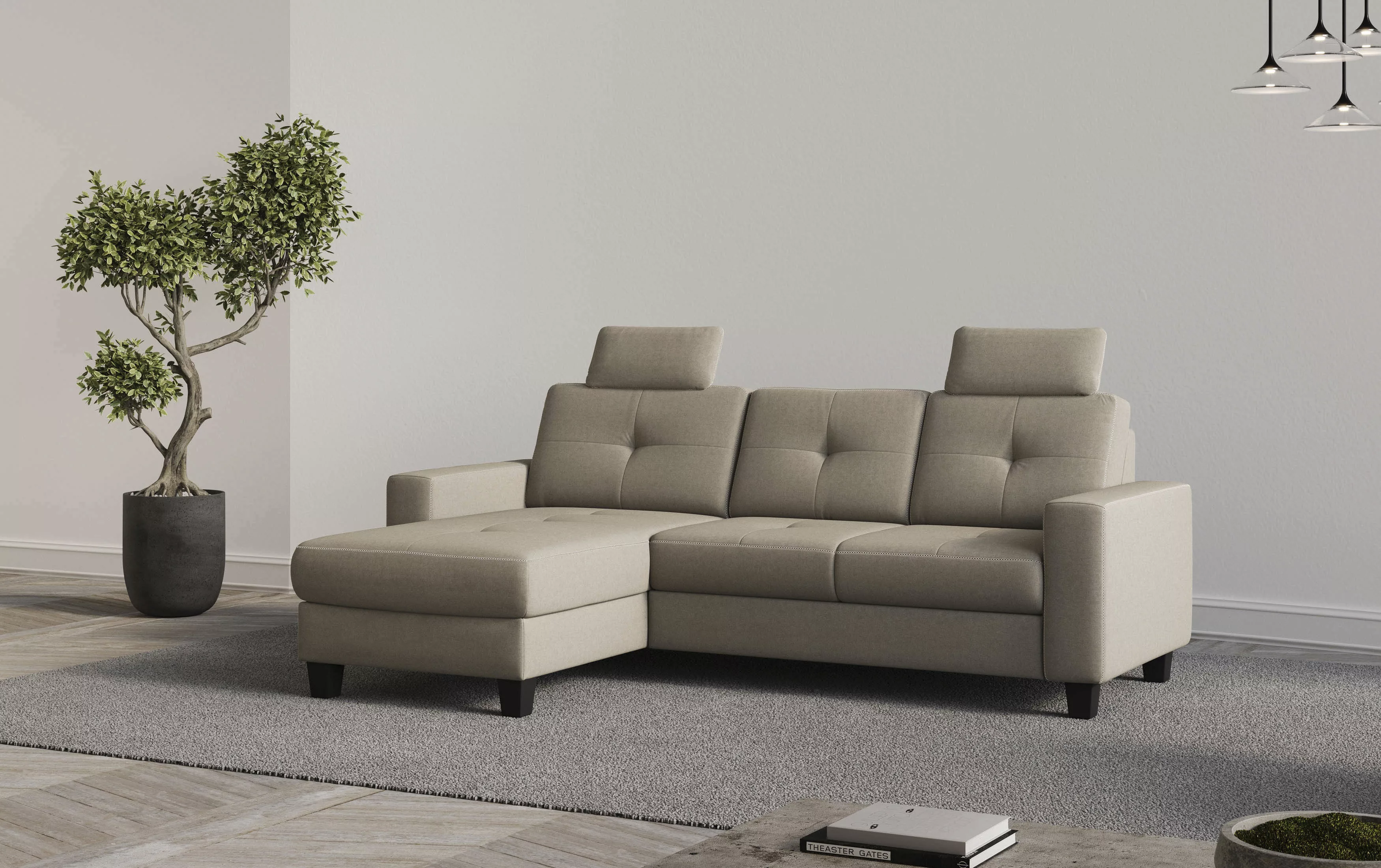 Places of Style Ecksofa "Varese", wahlweise mit Bettfunktion und Bettkasten günstig online kaufen