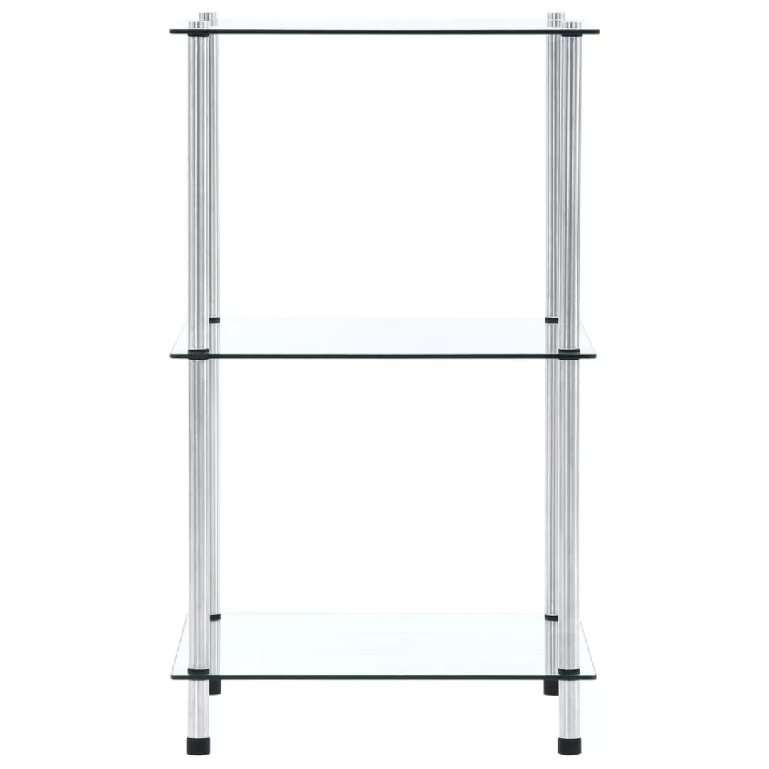 Regal Mit 3 Ablagen Transparent 40x40x67 Cm Hartglas günstig online kaufen