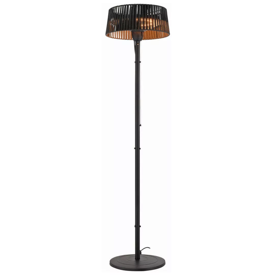 Just Light Standheizstrahler GLOW 99507-18 schwarz Eisen Metall H/D: ca. 19 günstig online kaufen