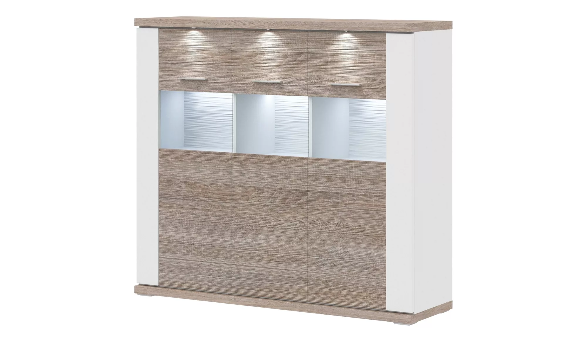 uno Highboard   Titan ¦ holzfarben ¦ Maße (cm): B: 146 H: 131 T: 42.0 Kommo günstig online kaufen