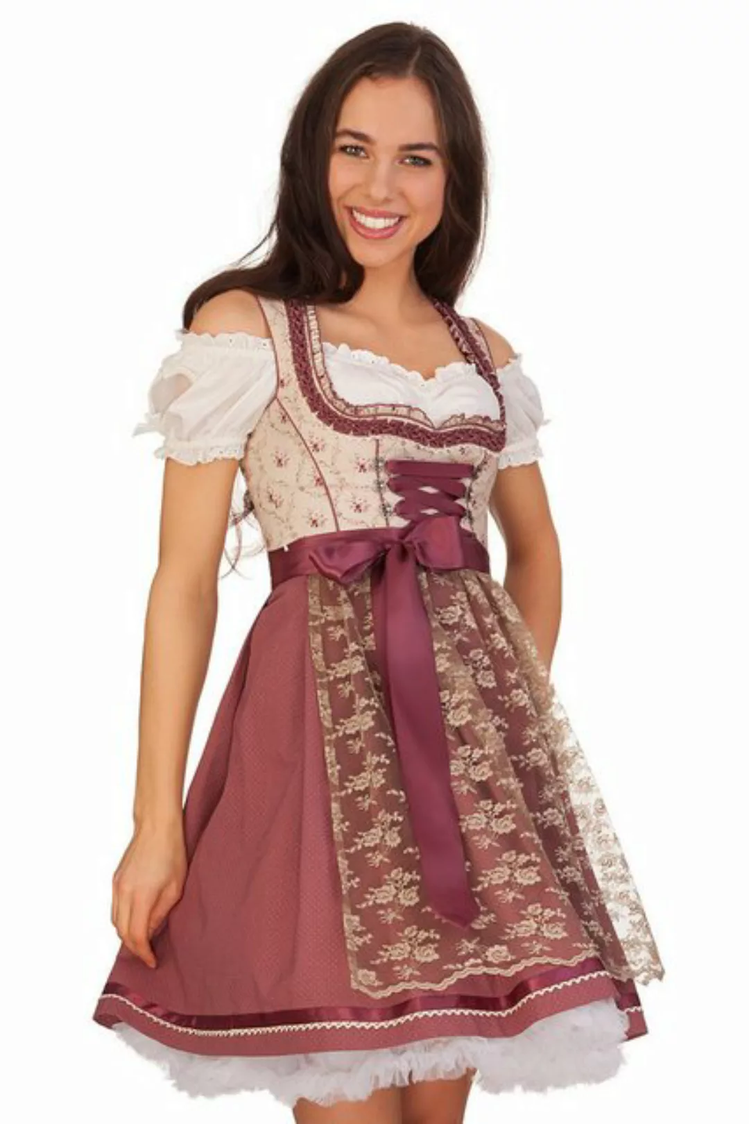 MarJo Dirndl Midi Dirndl 2tlg. - BULDA - beige günstig online kaufen