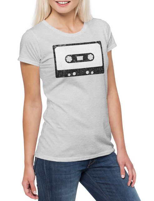 Urban Backwoods Print-Shirt Cassette Tape I Damen T-Shirt Gitarre Band Musi günstig online kaufen