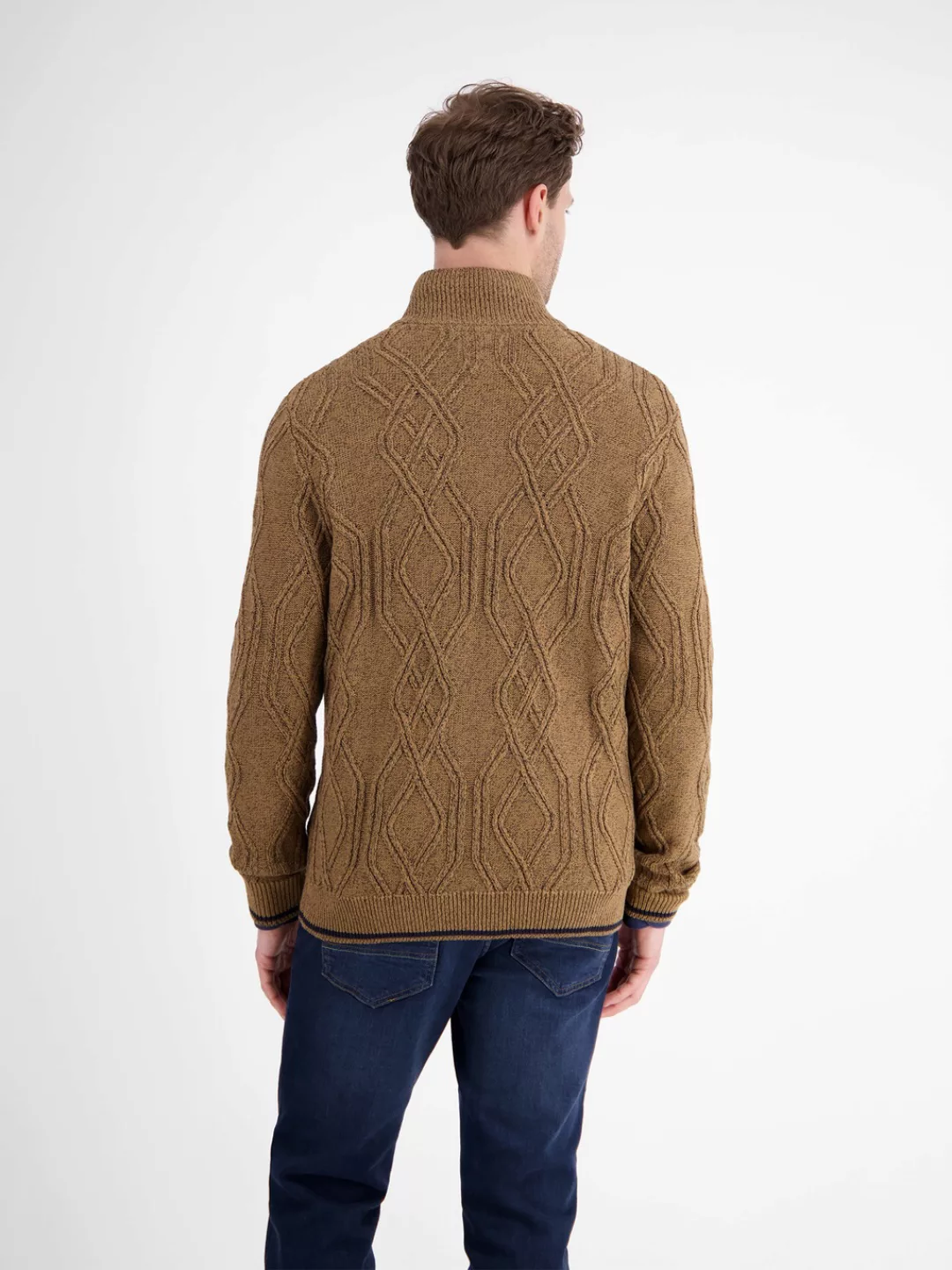 LERROS Strickjacke "LERROS Herren-Strickjacke mit Zopfmuster" günstig online kaufen
