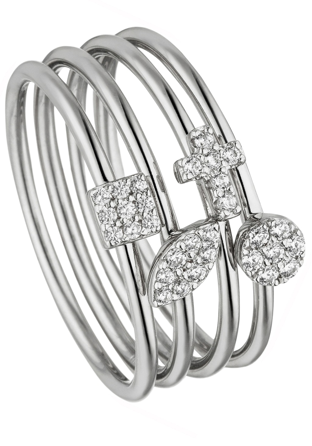 JOBO Fingerring "Ring mit 30 Zirkonia", 925 Silber günstig online kaufen