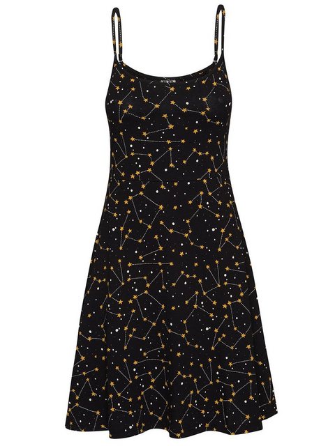 Pussy Deluxe Celestial Stars Damen Trägerkleid schwarz allover günstig online kaufen