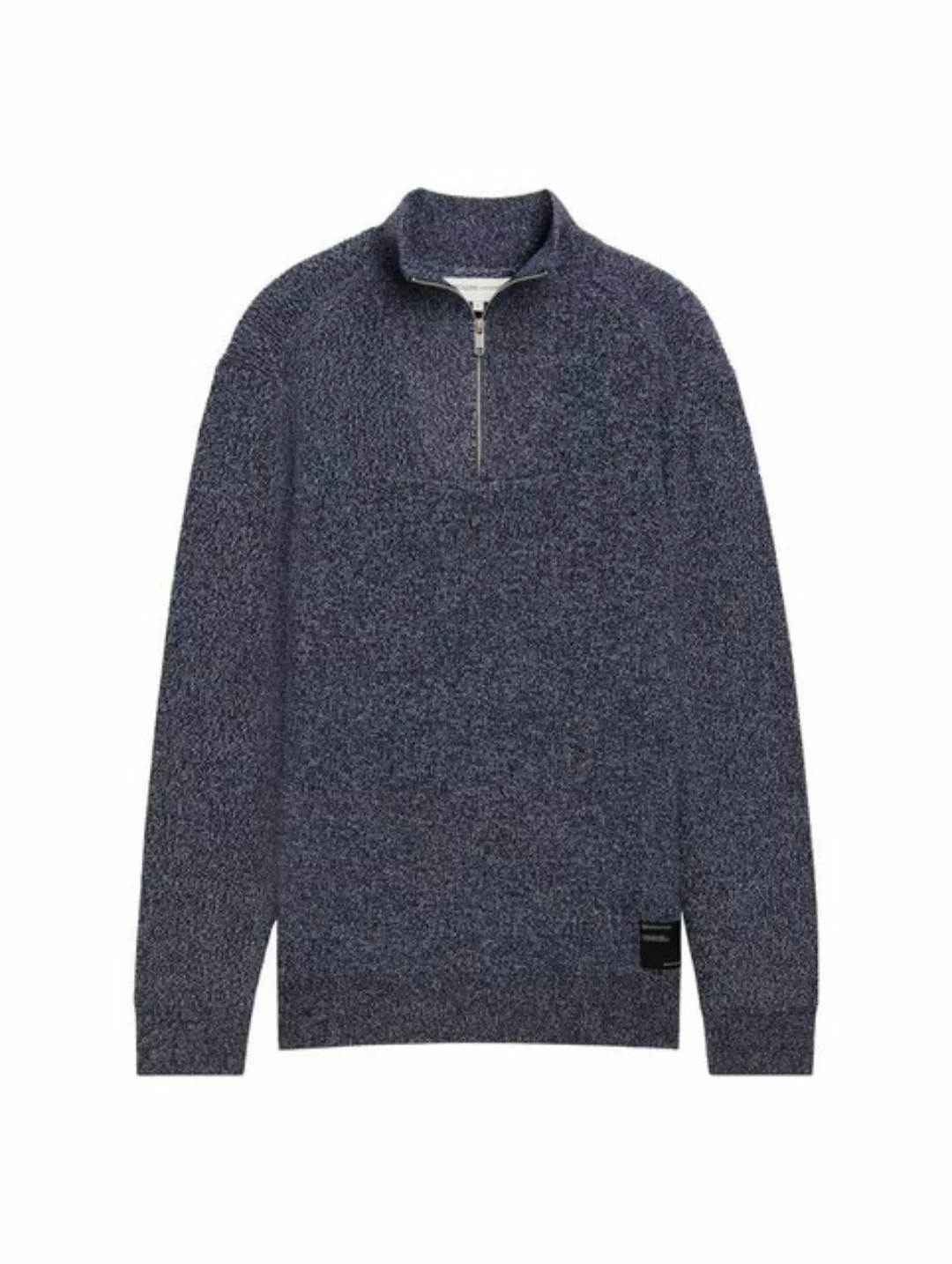 TOM TAILOR Denim Strickpullover multi color knit troyer günstig online kaufen