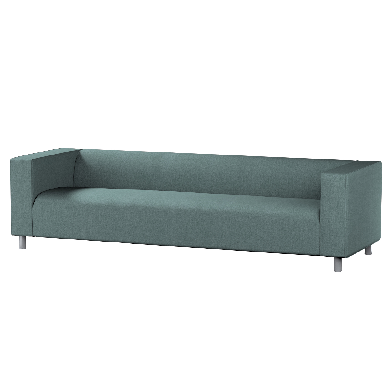 Bezug für Klippan 4-Sitzer Sofa, grau- blau, Bezug für Klippan 4-Sitzer, Ci günstig online kaufen