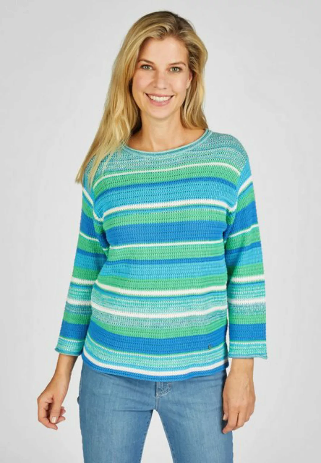 Rabe Strickpullover "Rabe Strickpullover geringelt" günstig online kaufen