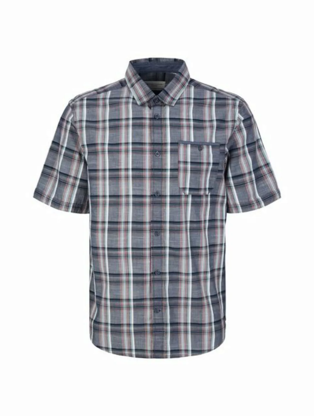 TOM TAILOR Kurzarmhemd checked slub shirt günstig online kaufen