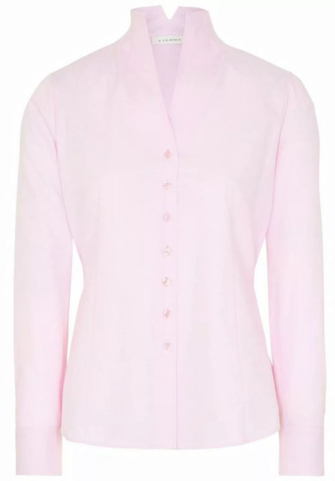 Eterna Klassische Bluse ETERNA CLASSIC FIT Langarm Bluse rosa strukturiert günstig online kaufen