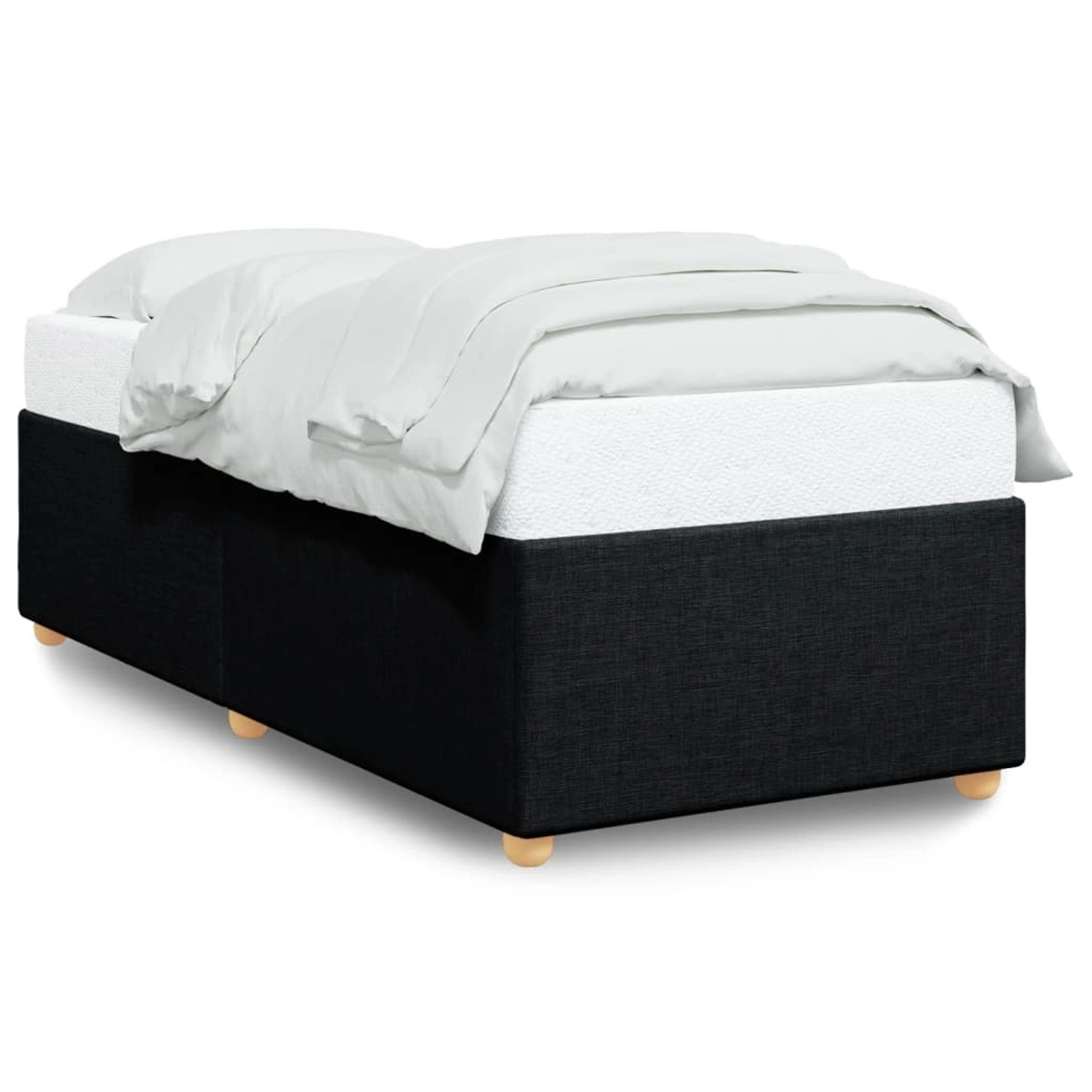 vidaXL Bett Bettgestell ohne Matratze Schwarz 90x190 cm Stoff günstig online kaufen