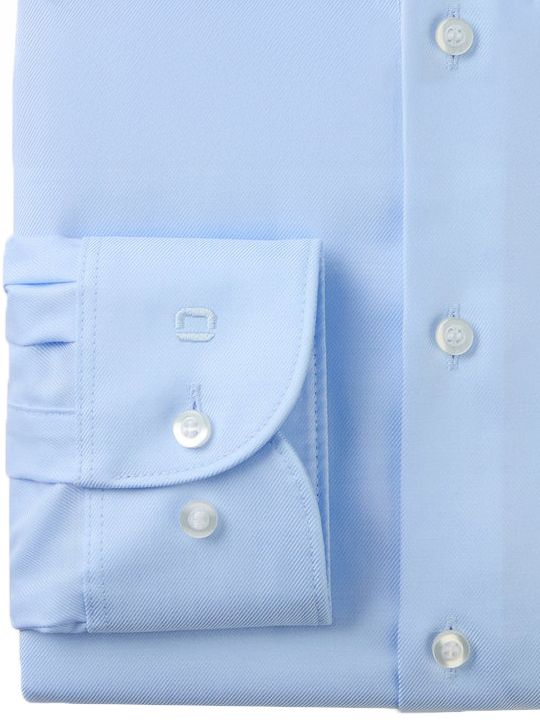 OLYMP Level Five Hemd Hellblau Twill Extra Lange Ärmel - Größe 40 günstig online kaufen
