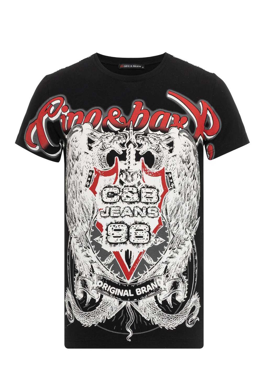 Cipo & Baxx T-Shirt "T-Shirt", mit Schattenmuster auf der Vorder-und Rückse günstig online kaufen