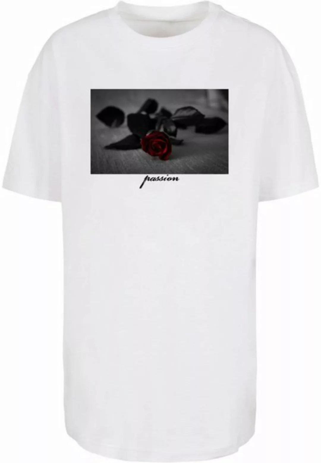 MisterTee T-Shirt MisterTee Damen Ladies Passion Rose Oversized Boyfriend T günstig online kaufen