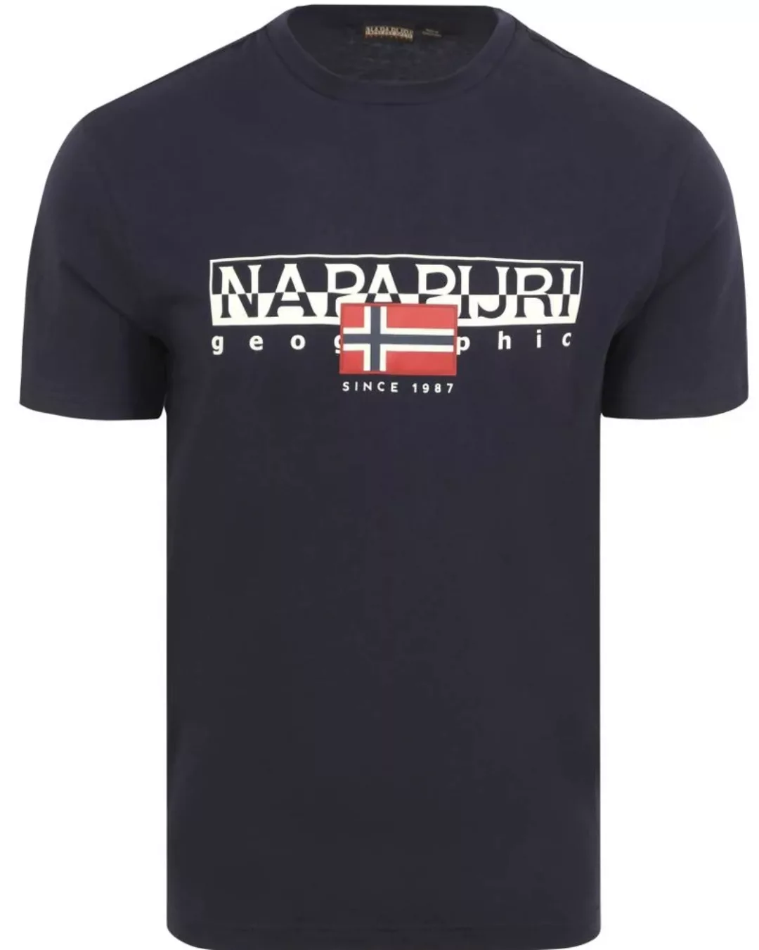 Napapijri Aylmer T-shirt Navy - Größe M günstig online kaufen