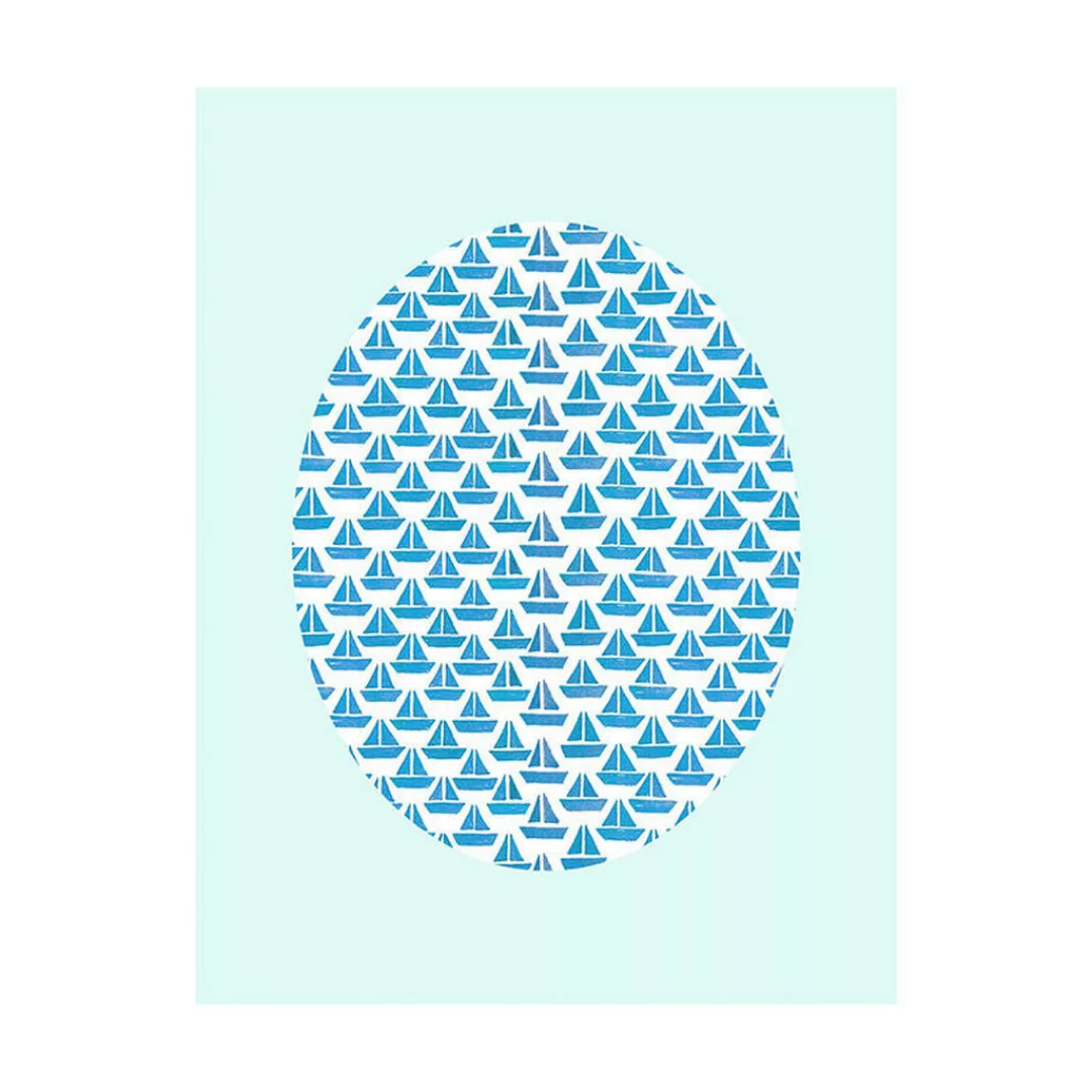 Komar Wandbild Shelly Patterns Aqua Sea Breeze B/L: ca. 40x50 cm günstig online kaufen