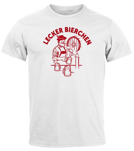 MoonWorks Print-Shirt Herren T-Shirt Lecker Bierchen Bier Saufen Party Mall günstig online kaufen