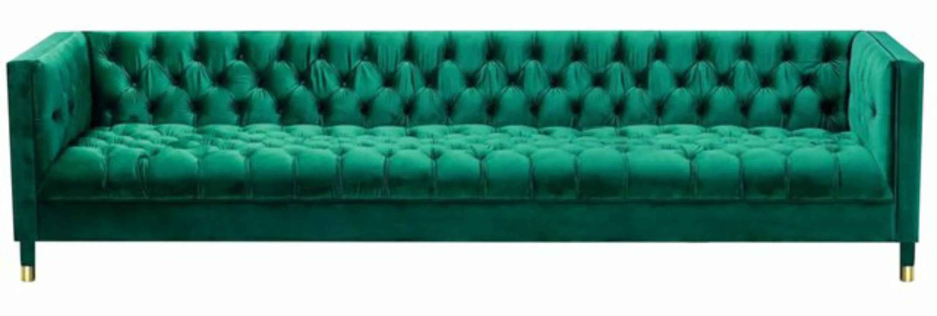 JVmoebel 4-Sitzer Luxus Grün Viersitzer Sofa Wohnzimmer Chesterfield Couch günstig online kaufen