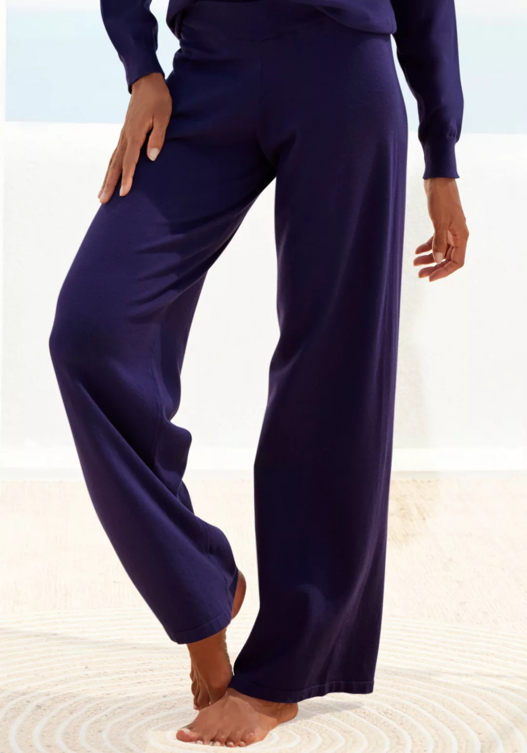LASCANA Strickhose -Loungehose mit weitem Bein, Loungewear günstig online kaufen