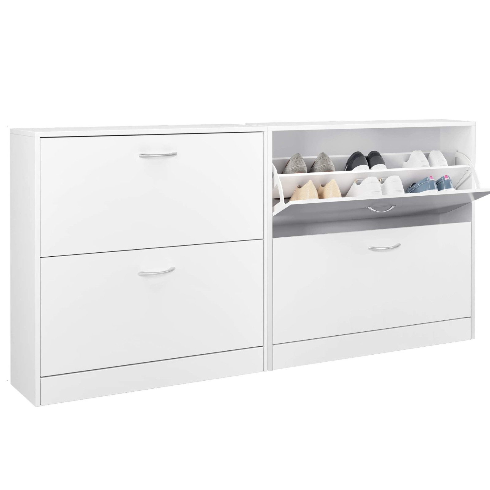 Homfa Schuhschrank mit 2/3 Klappen Schuhregal günstig online kaufen