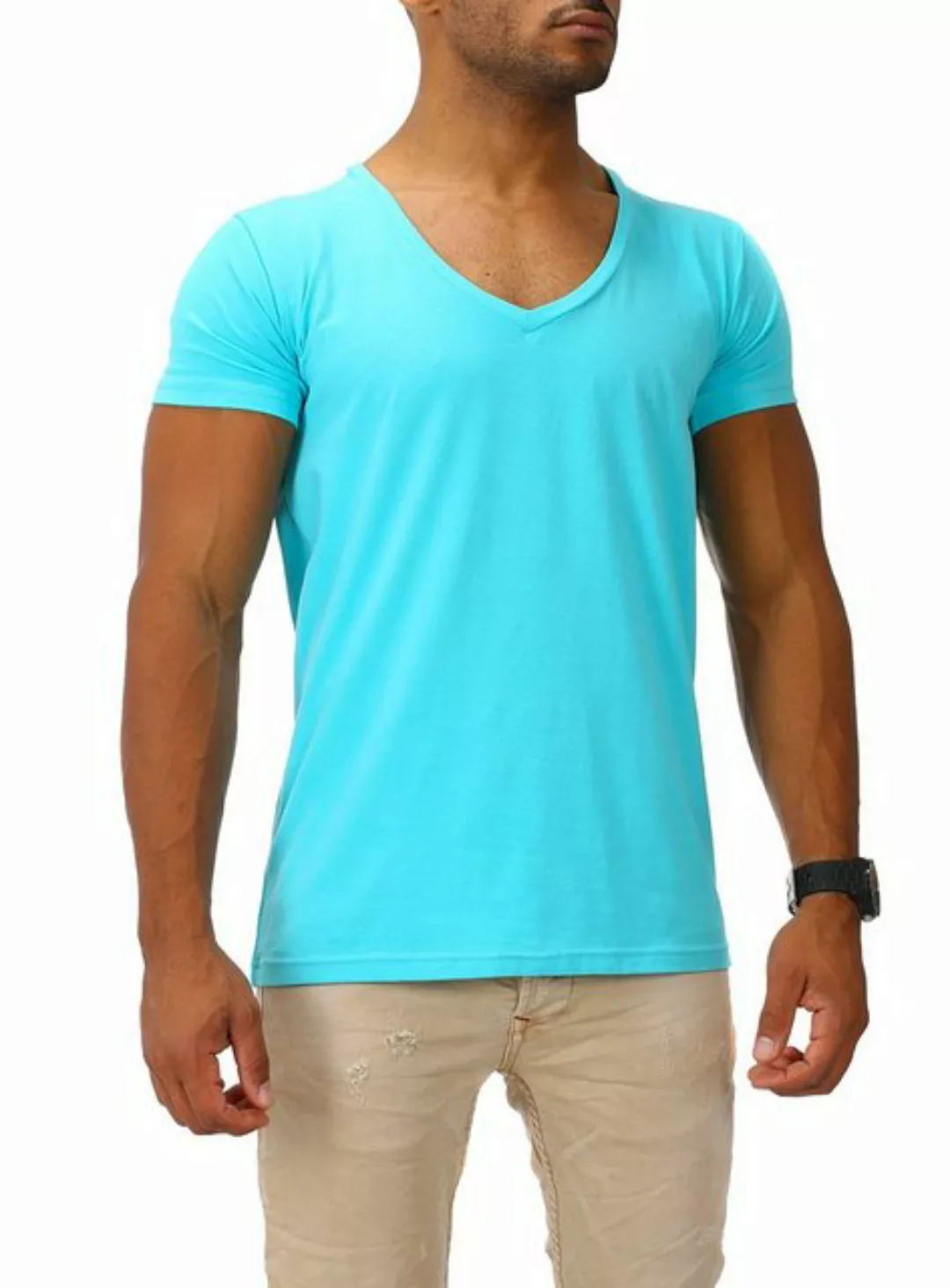 Joe Franks T-Shirt mit tiefem V-Ausschnitt günstig online kaufen