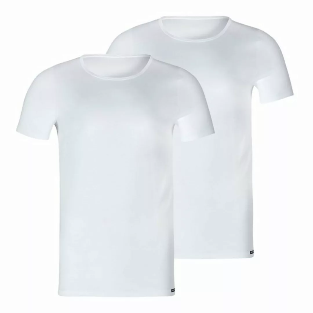 Skiny T-Shirt 2er Pack Crew-Neck Shirts mit körpernahem Schnitt günstig online kaufen