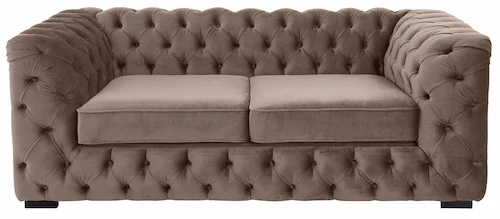Home affaire Chesterfield-Sofa »Kalina«, mit klassischer Chesterfield-Knopf günstig online kaufen