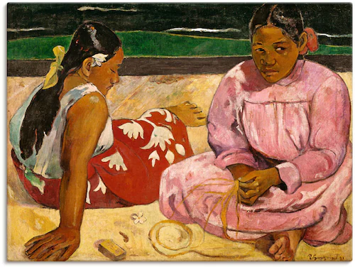 Artland Leinwandbild »Frauen von Tahiti (oder: Am Strand).1891«, Frau, (1 S günstig online kaufen