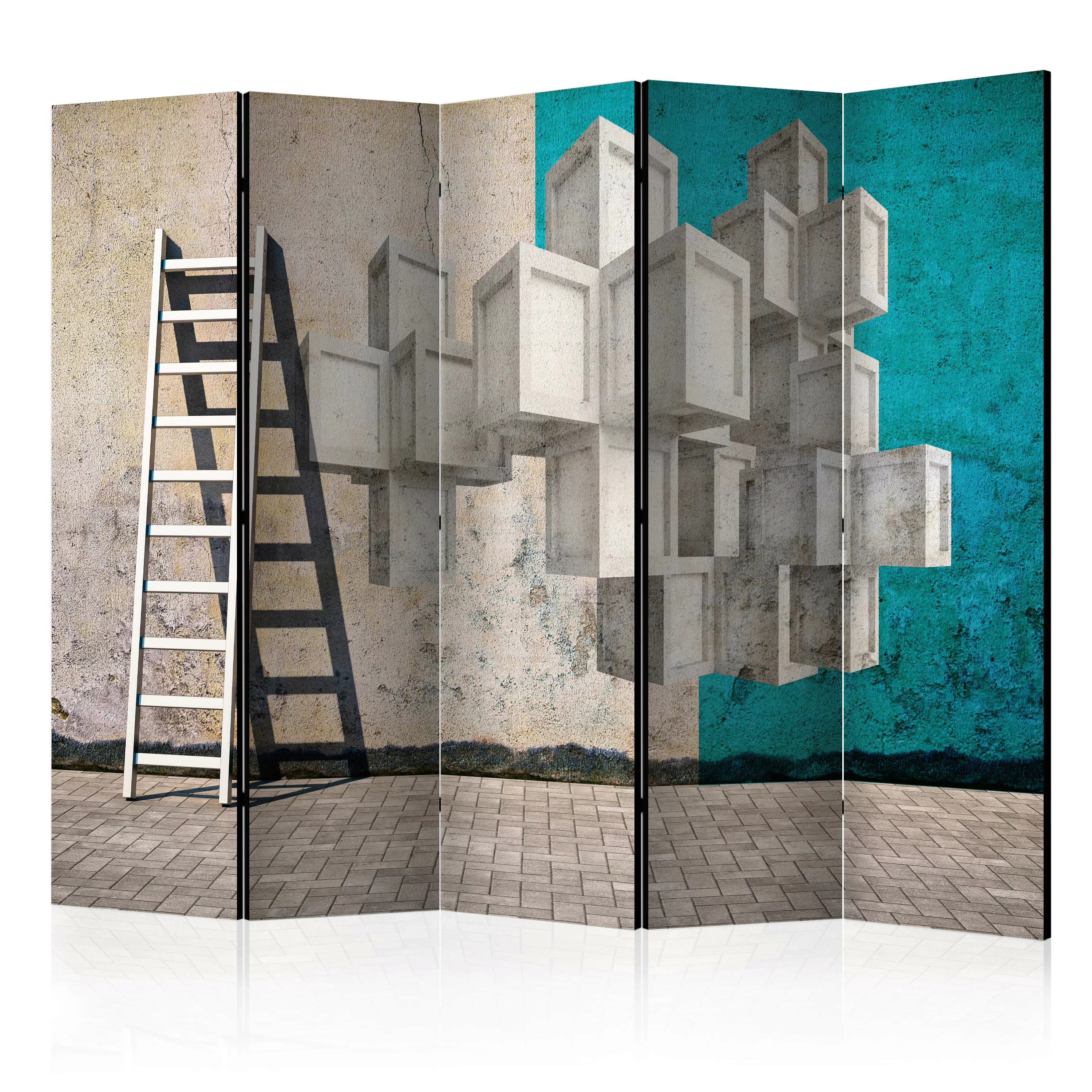 5-teiliges Paravent - Concrete Blocks Ii [room Dividers] günstig online kaufen