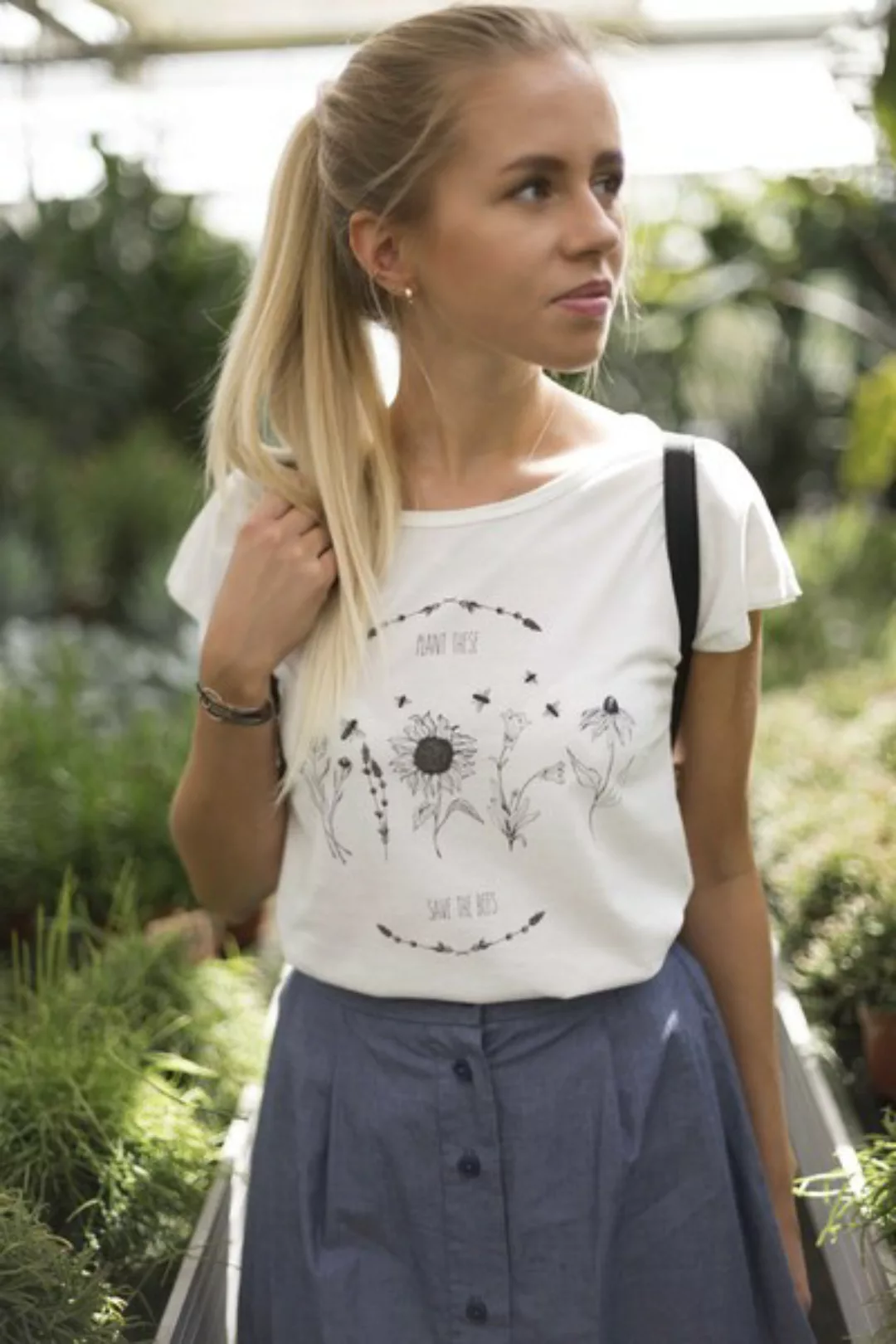 Bio T-shirt "Lea Save The Bees White" günstig online kaufen