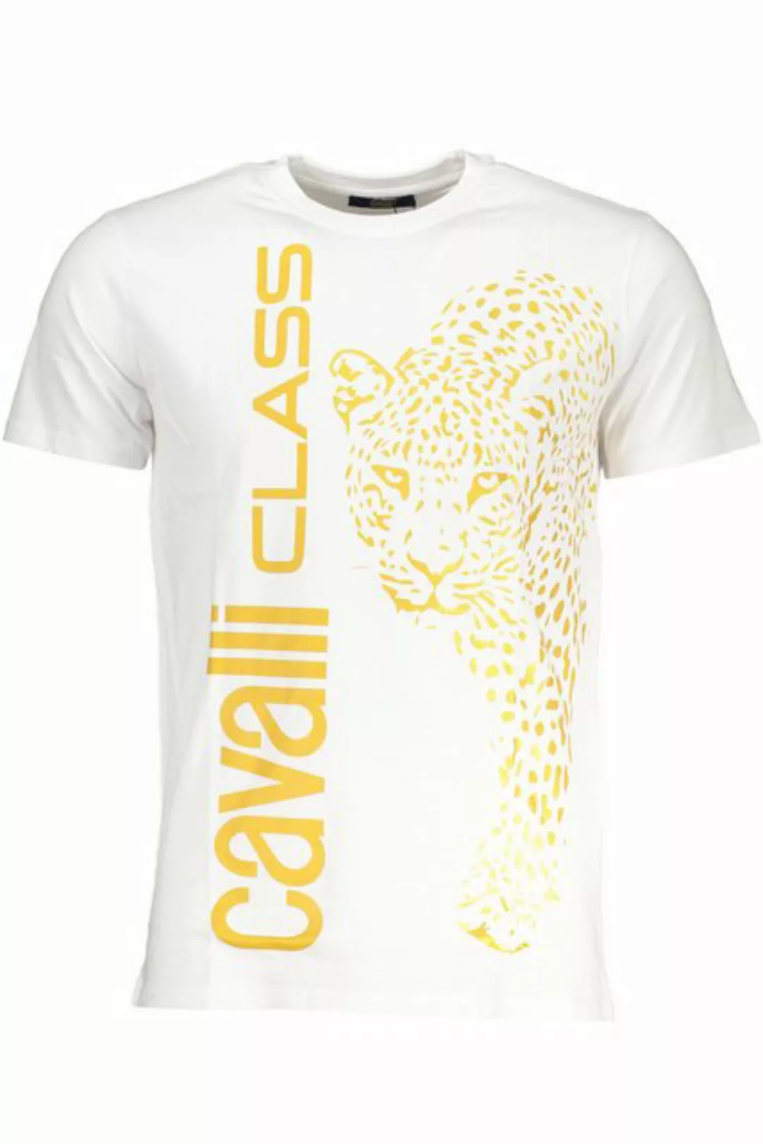 Cavalli Class T-Shirt Herren T-Shirt Kurzarm Weiß mit Druck & günstig online kaufen