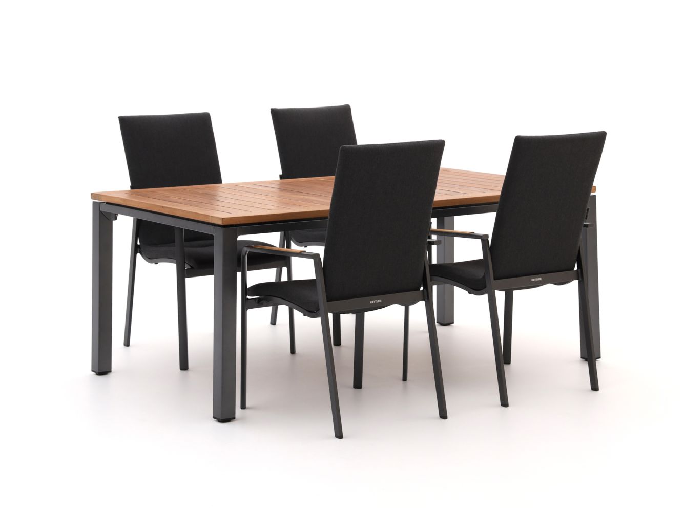 Kettler Diamond/Linosa 180cm dining tuinset 5-delig stapelbaar günstig online kaufen