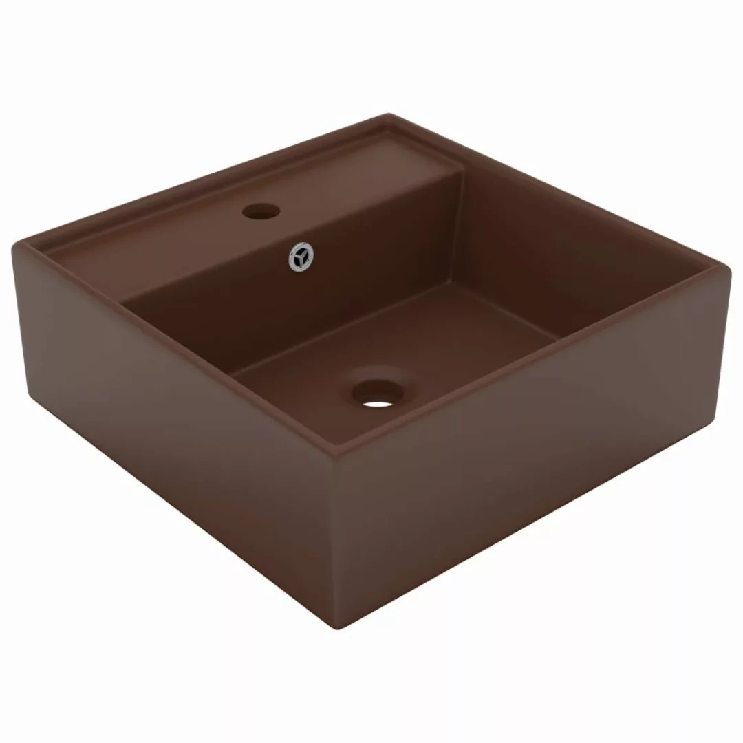 vidaXL Waschbecken Luxus-Waschbecken Überlauf Quadratisch Matt günstig online kaufen