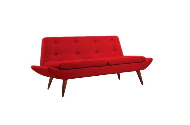 JVmoebel Sofa Roter Zweisitzer Arbeitszimmermöbel Designer Luxus Polstersof günstig online kaufen