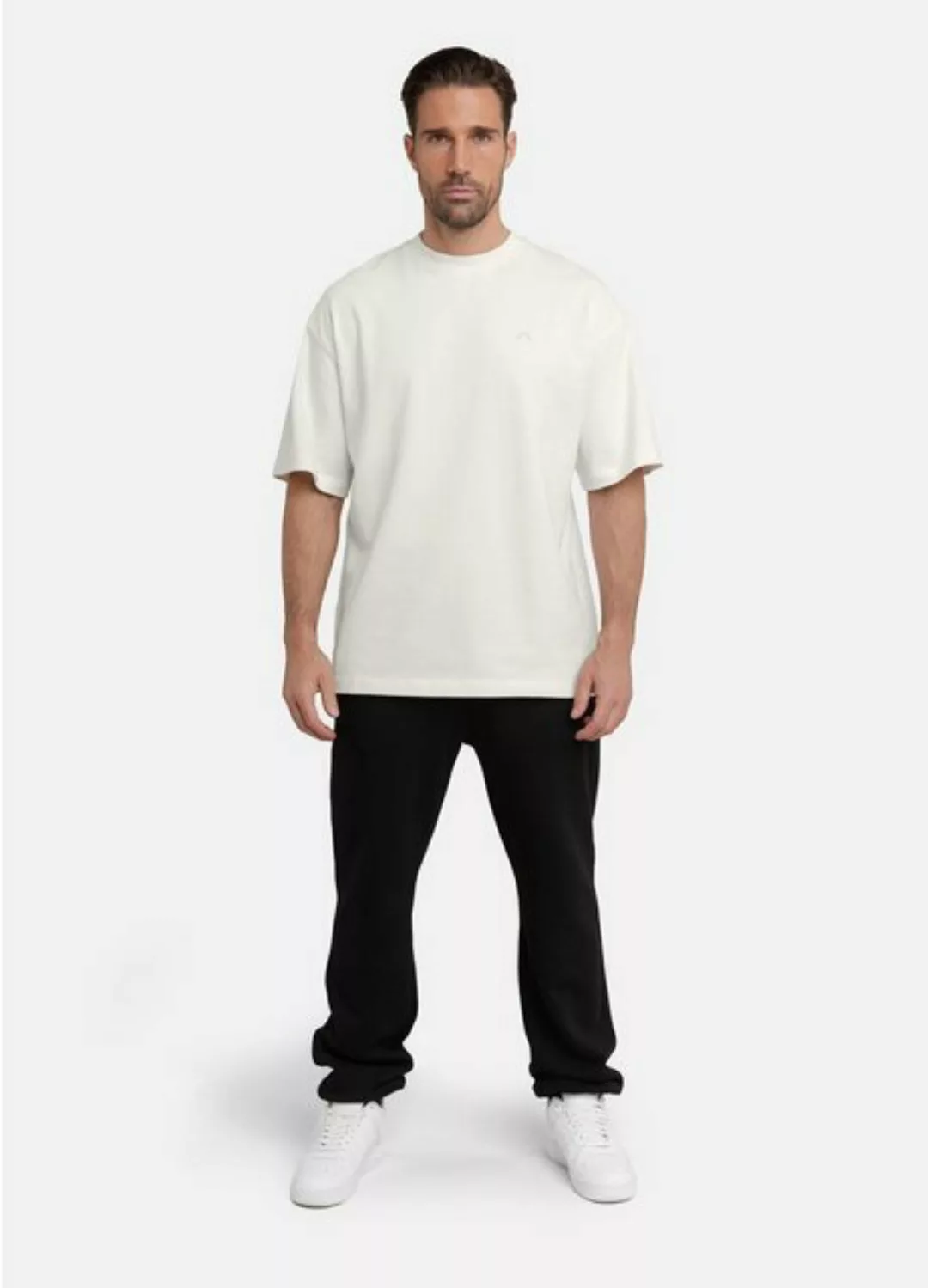 SQUEQO T-Shirt mit geripptem Rundhalsausschnitt günstig online kaufen