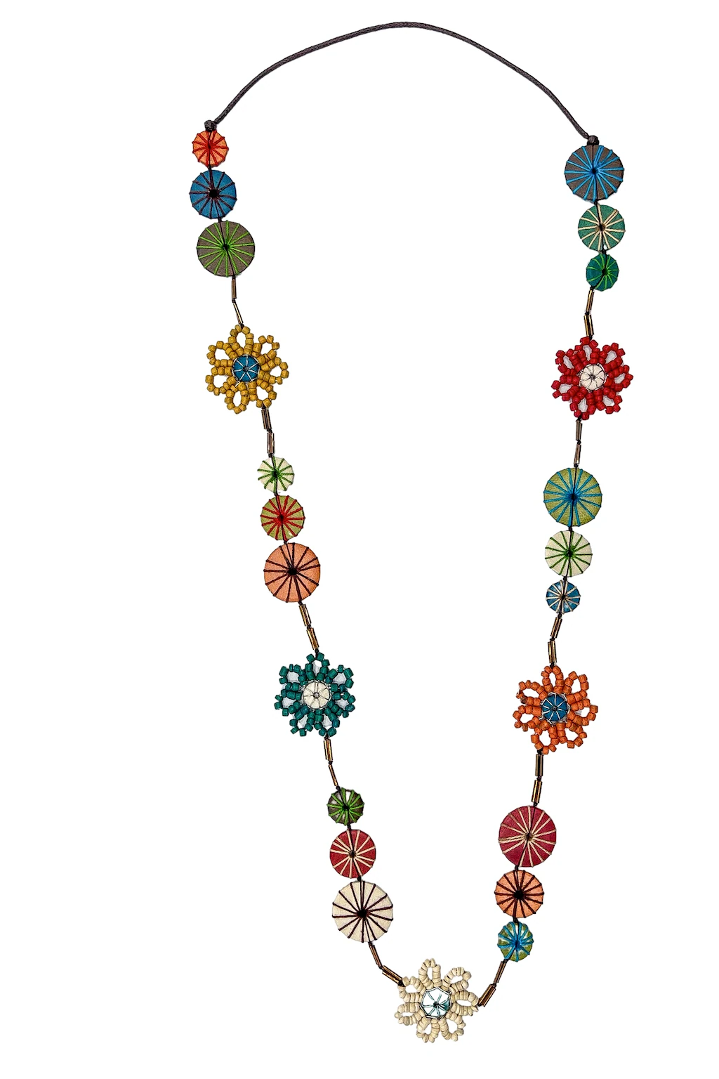 COLLEZIONE ALESSANDRO Lange Kette "Esha", mit flachen, umwickelten Holzperl günstig online kaufen