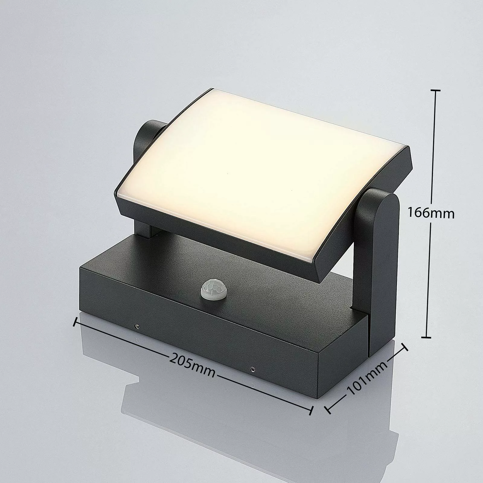 Lindby LED-Außenwandleuchte Sherin, 2er-Set, drehbar, Sensor günstig online kaufen
